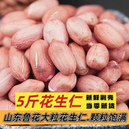 山东2斤大花生新货生花生农家自产无壳大粒干米鲁花去壳