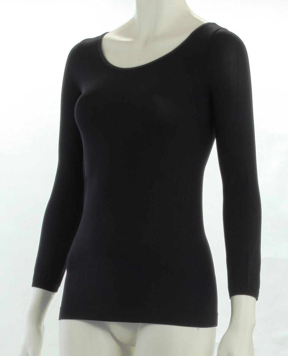 日本厚木保暖内衣女圆领