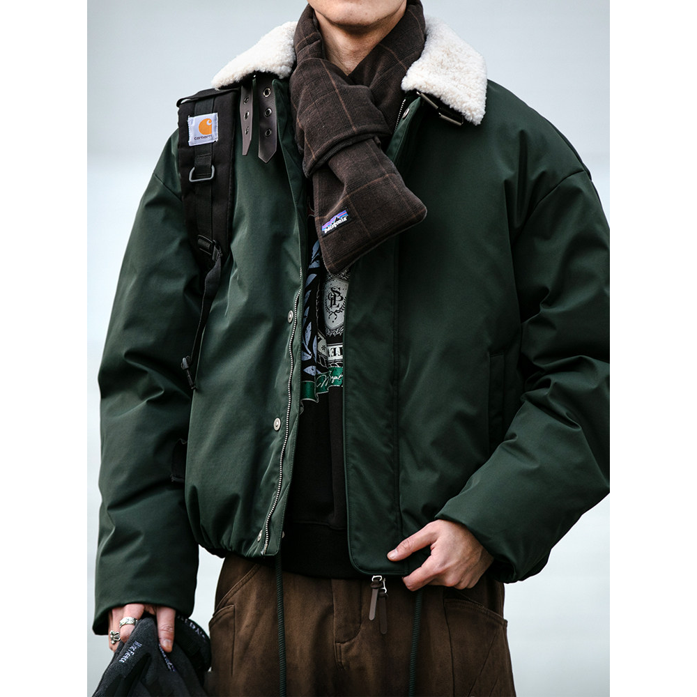 90白鸭绒可拆卸羊羔毛领羽绒服男冬季宽松情侣通勤保暖面包服外套,男装,羽绒服,淘宝优惠券,粉丝福利购,淘宝优惠卷