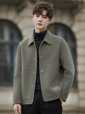 双面夹克羊毛呢外套呢子