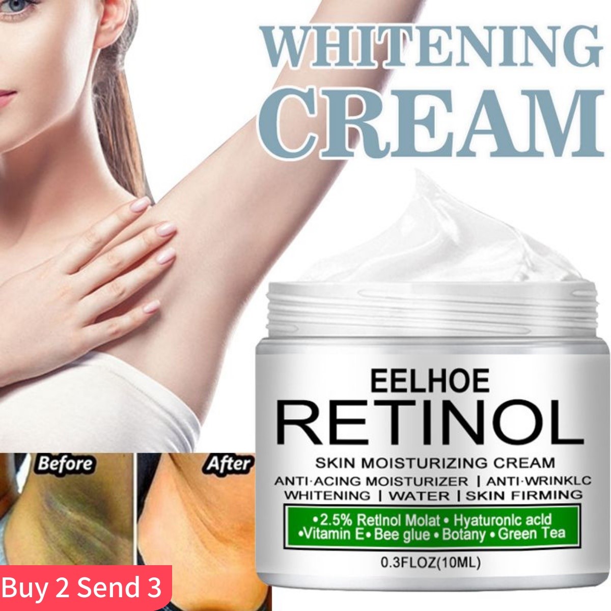 Body skin Whitening Cream Underarm Legs Knee Elbow Private-封面