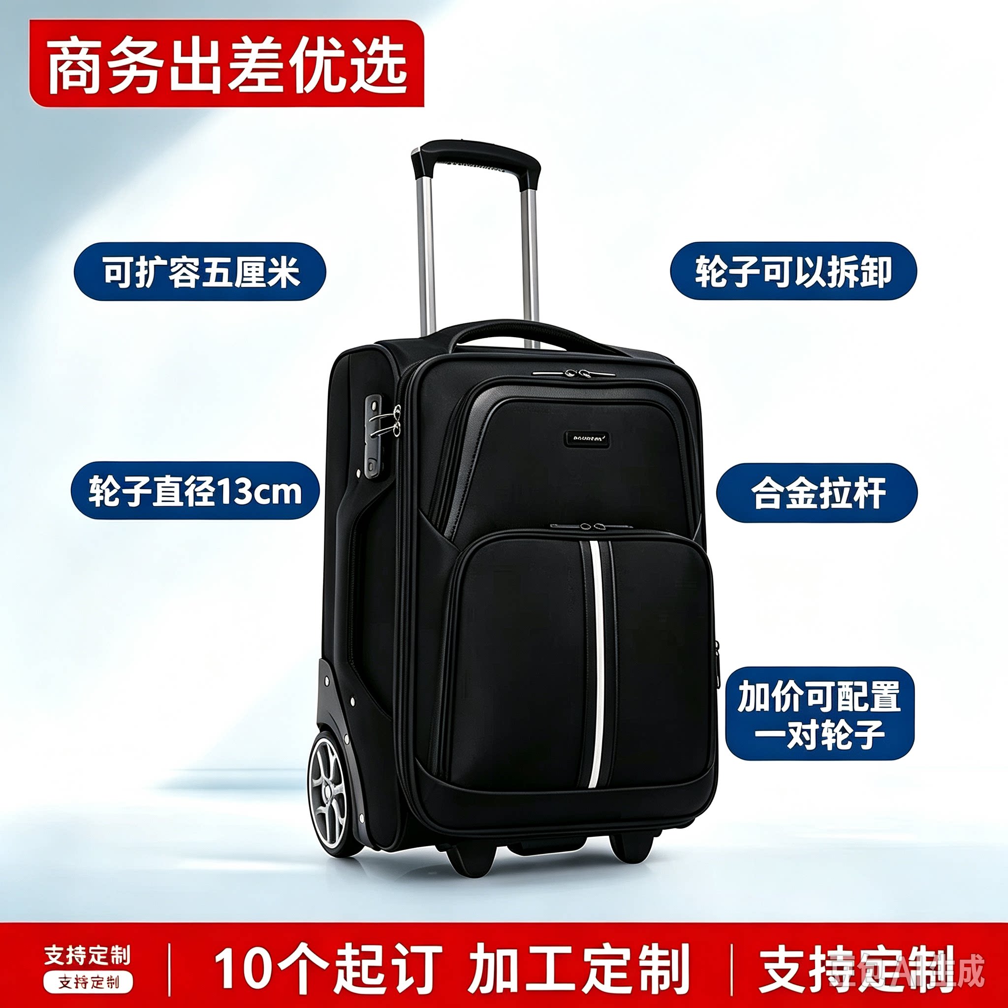 牛津布防水轮子可拆卸耐磨防水轻