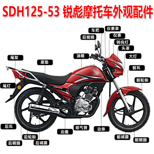 SDH125-53锐彪摩托车导流罩外壳