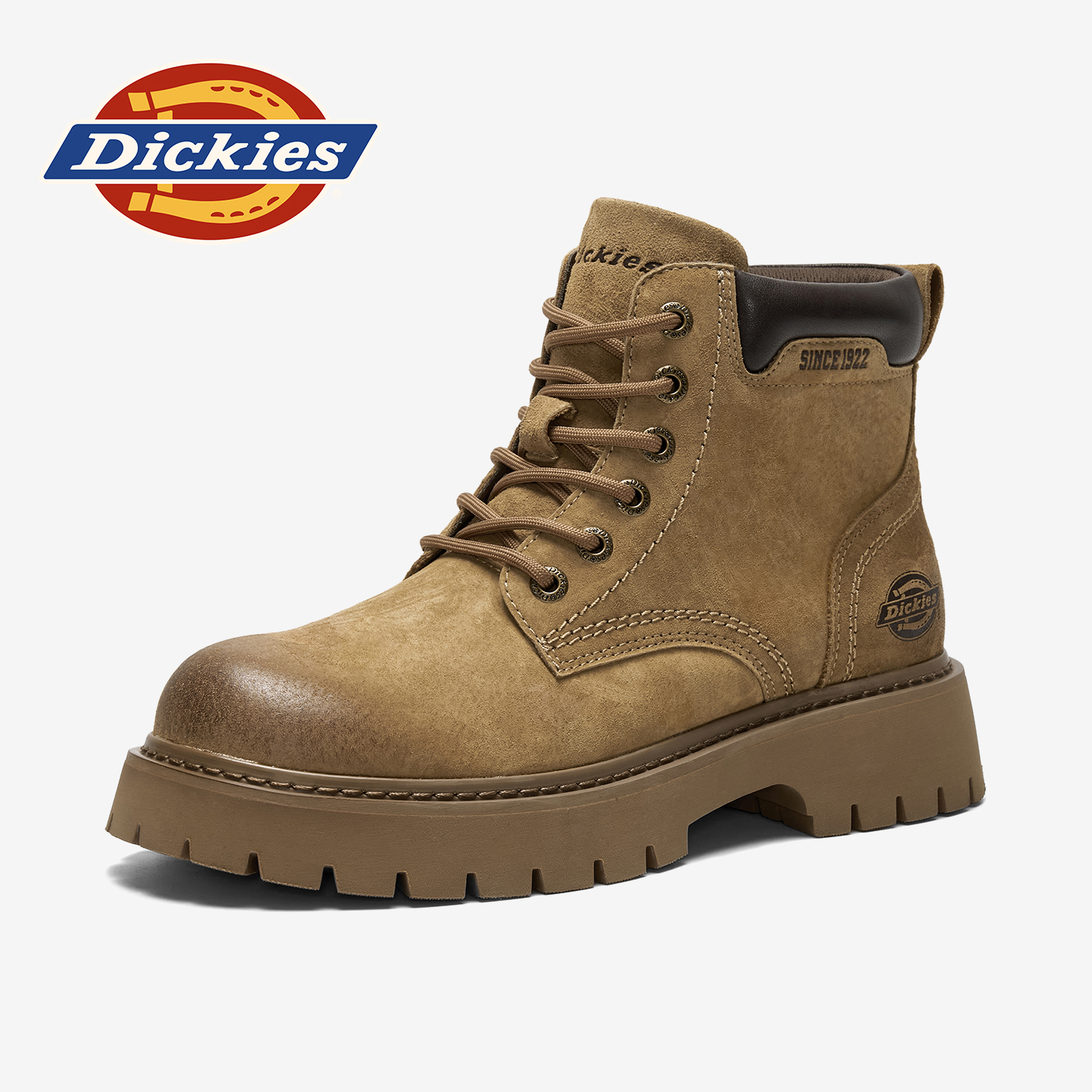 Dickies男鞋秋冬男士休闲大黄靴舒适户外保暖加绒工装潮流马丁靴