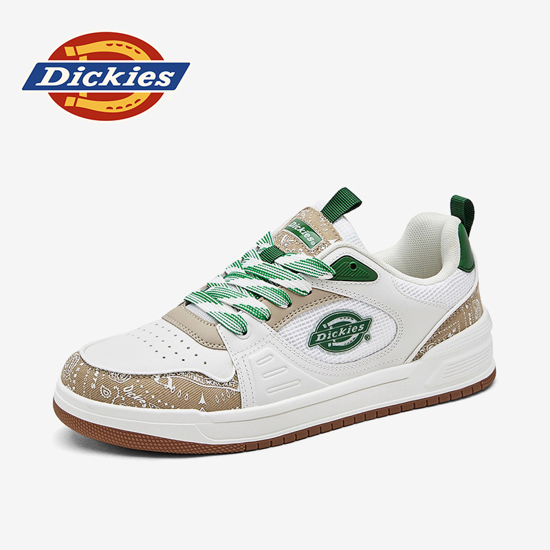 Dickies板鞋男2025秋冬时尚百搭休闲鞋厚底增高腰果花拼色跑步鞋