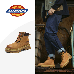 户外鞋 加绒英伦风厚底大黄靴工装 2025年冬季 Dickies马丁靴男新款