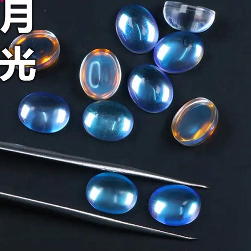 白色月光石蛋形椭圆形月光宝石