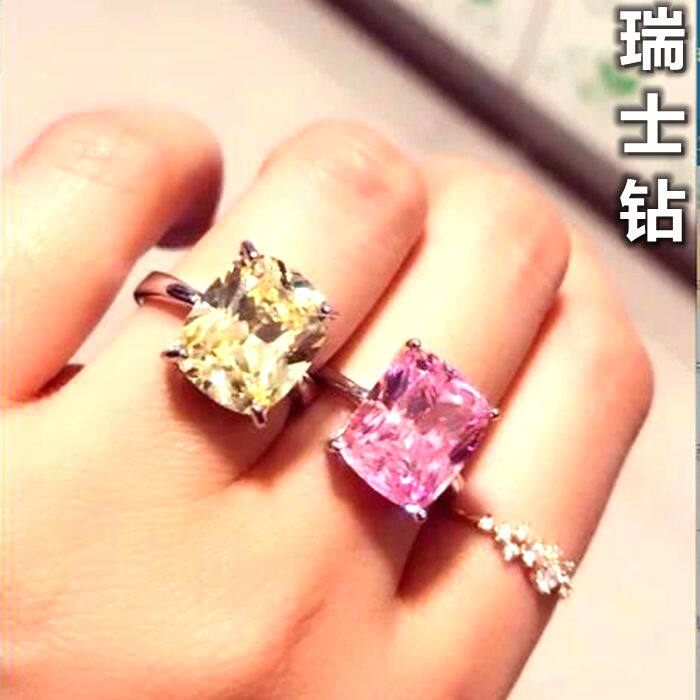 瑞士黄钻指环克拉潮流百搭饰品