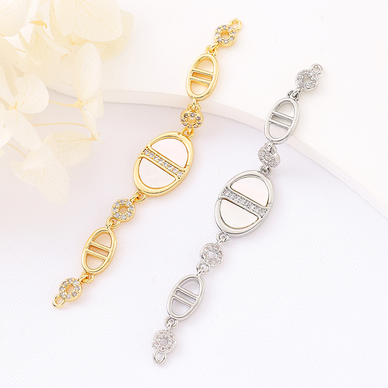 14K包金保色日字链猪鼻子延长链