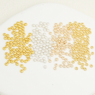 18K包金算盘珠散珠隔片手工diy手链隔珠饰品配件金珠轮胎珠飞碟珠
