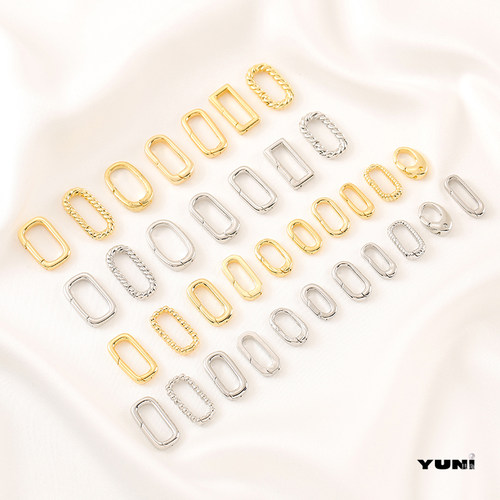 18k电镀真金保色椭圆弹簧扣