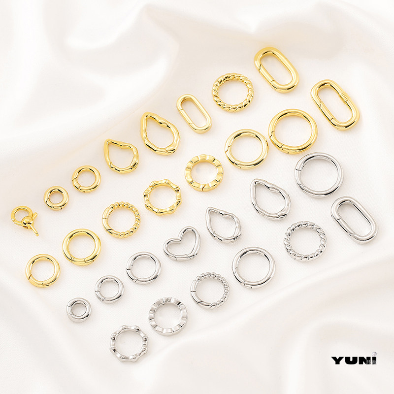 14K镀真金保色多形状弹簧扣连接扣龙虾扣diy收尾扣手工链条配件,饰品/流行首饰/时尚饰品新,其他DIY饰品配件,淘宝优惠券,粉丝福利购,淘宝优惠卷