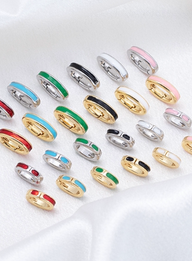 铜镀18K金保色滴油多款式弹簧扣万能扣diy手工手链项链饰品配件