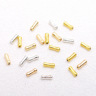 保色14K包金直管隔珠小蛮腰竹节南瓜骨头通孔管珠diy手链饰品配件