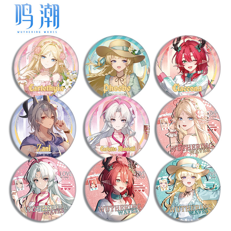 鸣潮周年庆系列双闪徽章吧唧卡提希娅菲比夏空珂莱塔赞妮同人周边