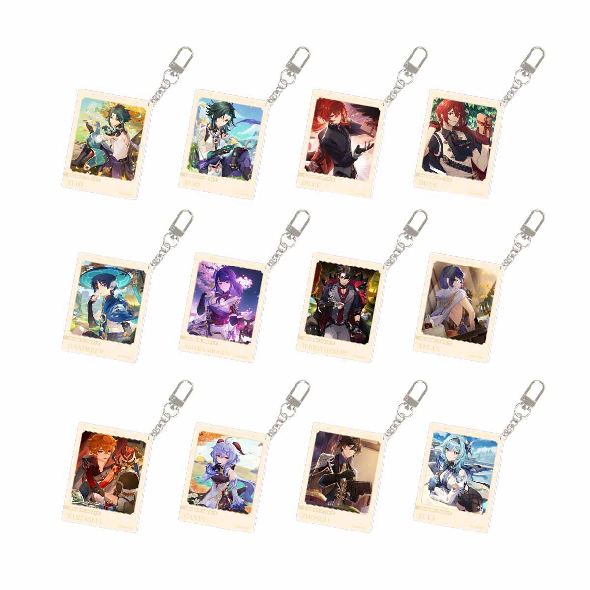 原神周边生日系列角色亚克力挂件  镭射光柱夹层钥匙扣 genshin魈