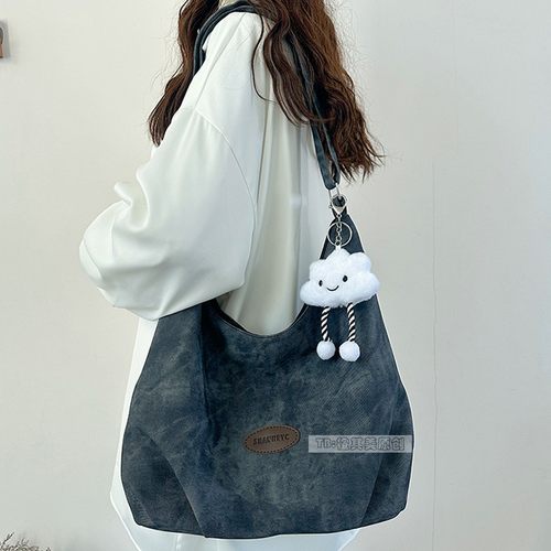 三用背包复古牛仔软皮可装书