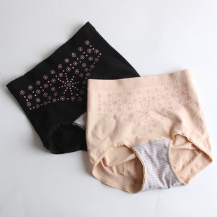 女士日系3D蜂巢暖宫收腹提臀翘臀内裤 女纯棉裆包臀无缝中腰三角裤