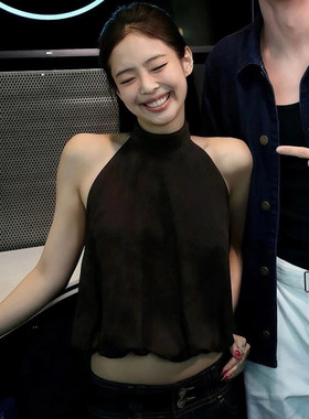jennie发布会同款背心短裤套装女