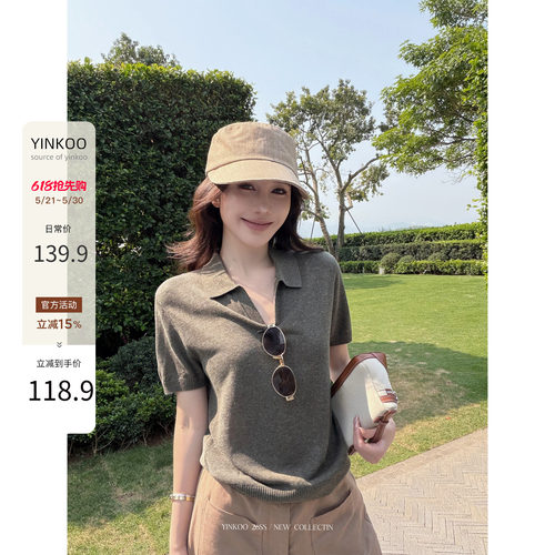 夏季亚麻透气老钱风Polo衫