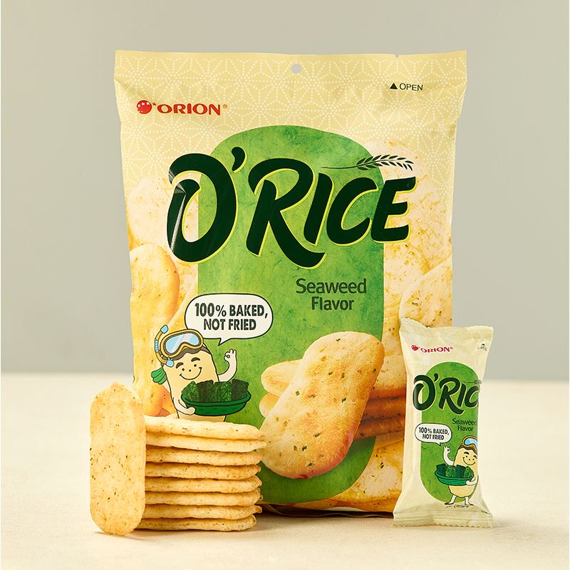 越南进口ORION好丽友海苔味米饼雪饼烘焙休闲零食独立包装膨化品