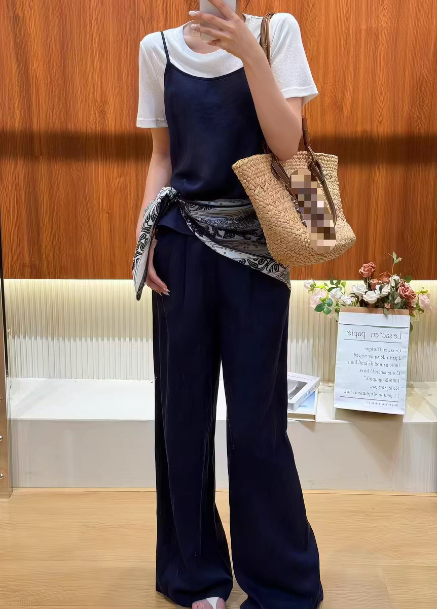 欧洲站2026夏季新款DT.Dong气质减龄吊带T恤上衣屁帘阔腿裤套装女