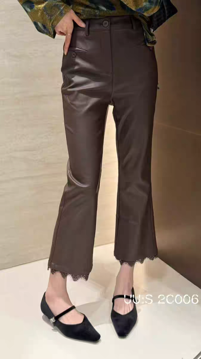 2025秋季高级感PU皮裤百搭休闲裤