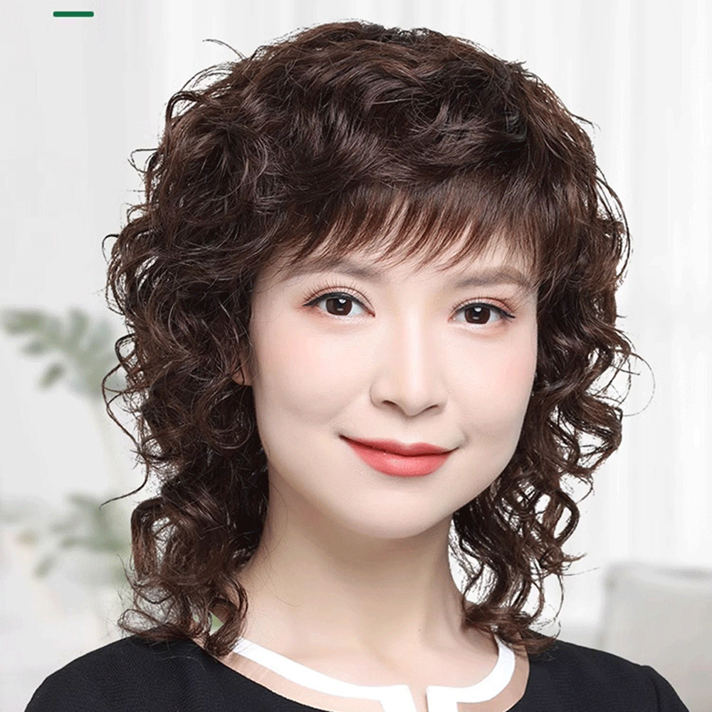 女士假发中老年卷发妈妈款假发套