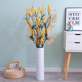 红果发财果仿真花假花摆设客厅落地摆花冬青果家居装饰大花束摆件