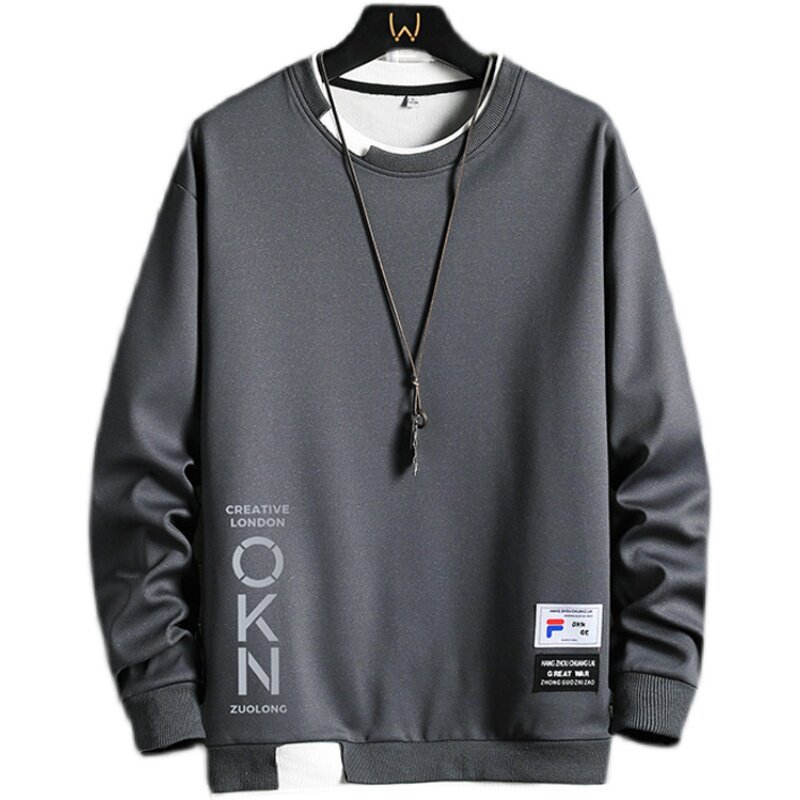 OLESTE SELLS SWEATSHIRTS MENS TRENDY BRAND LOOSE ROUND NECK LONG SLEEVES SPRING AND AUTUMN YOUTH HANDSOME TOPS