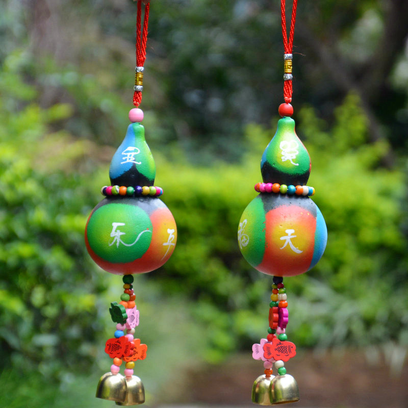 天然葫芦风铃挂饰门饰云南民族风特色创意家居东巴文彩绘汽车挂件,家居饰品,风铃及配件,淘宝优惠券,粉丝福利购,淘宝优惠卷