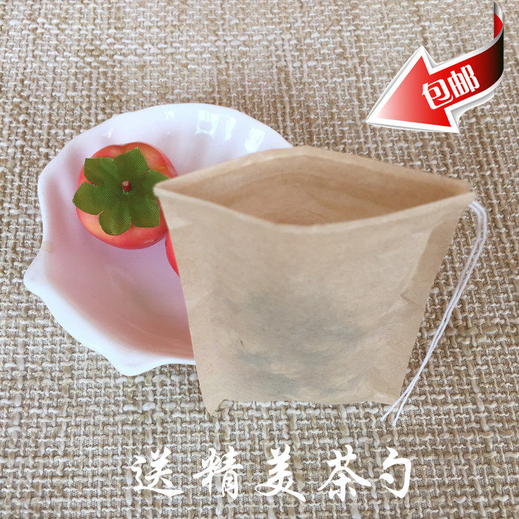 包邮本色100个6*10cm/滤纸抽线/茶包袋/泡茶袋/过滤袋/中药袋茶包