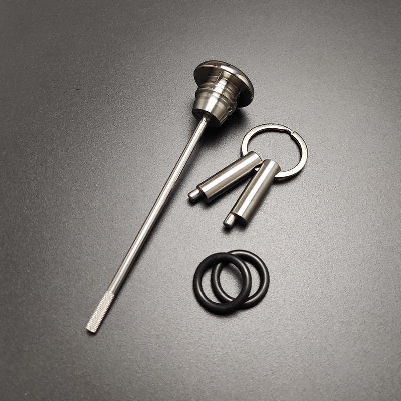 大阳天昂200改装防盗机油盖尺摩托车防撬机油尺304不锈钢机油塞