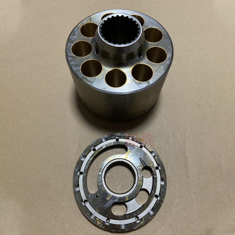 韩独挖掘机液压泵配件HPV95C泵胆平面PC200-67缸体配油盘柱塞摇摆