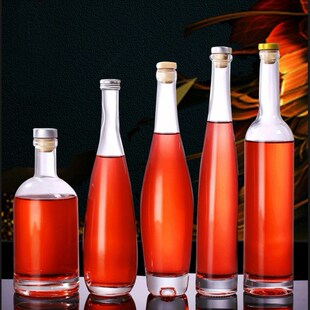 高档白酒空瓶375ml500ml冰酒瓶包装盒密封油瓶洋酒瓶麻油瓶玻璃瓶