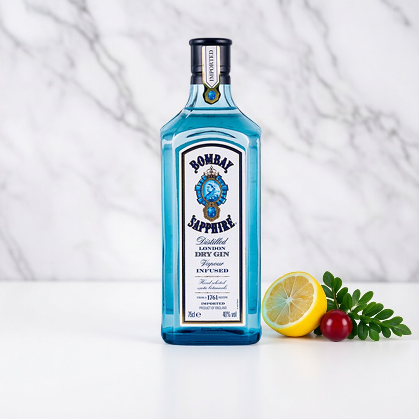 孟买蓝宝石金酒 BOMBAY 750ml 杜松子酒鸡尾酒基酒瓶装英国洋酒