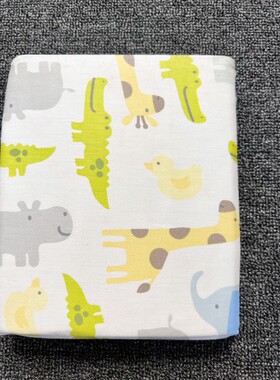 瑕疵处理  婴儿床卡通床笠  宝宝蓝色纯棉 新生儿全棉床笠/防滑套