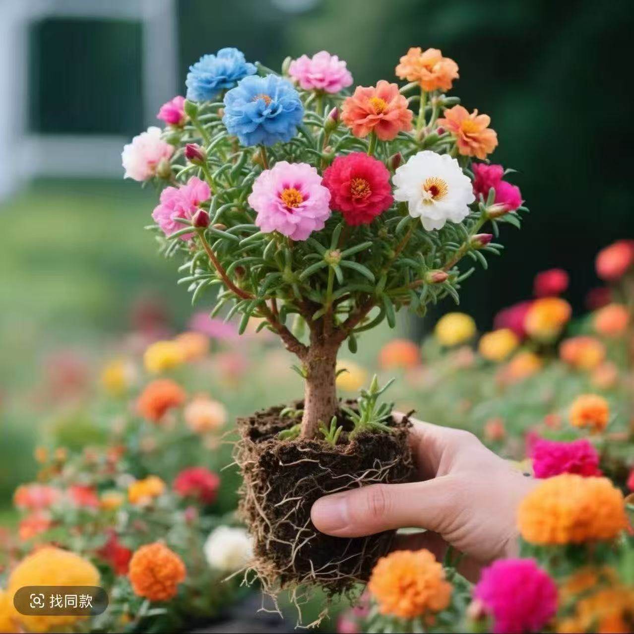 太阳花老桩多色重瓣耐寒庭院阳台易养活四季种植植物太阳花苗带根