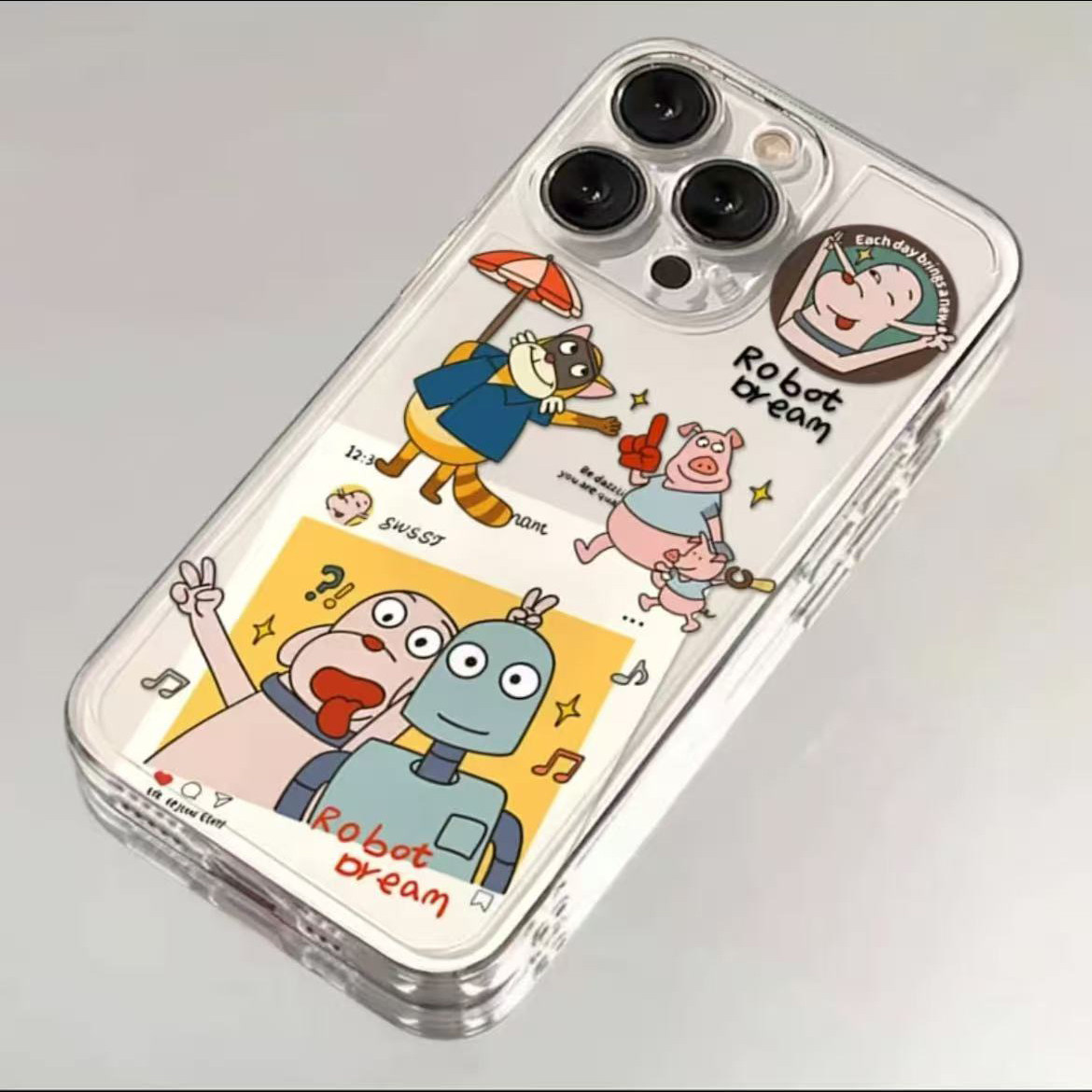 机器人之梦适用iPhone16promax手机壳15卡通苹果13新款11/12可爱14周边xr透明华为p70荣耀vivo小米红米OPPO图片