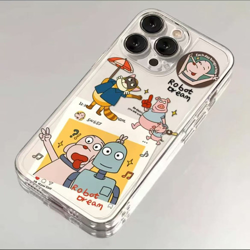 机器人之梦适用iPhone16promax手机壳15卡通苹果13新款11/12可爱14周边xr透明华为p70荣耀vivo小米红米OPPO