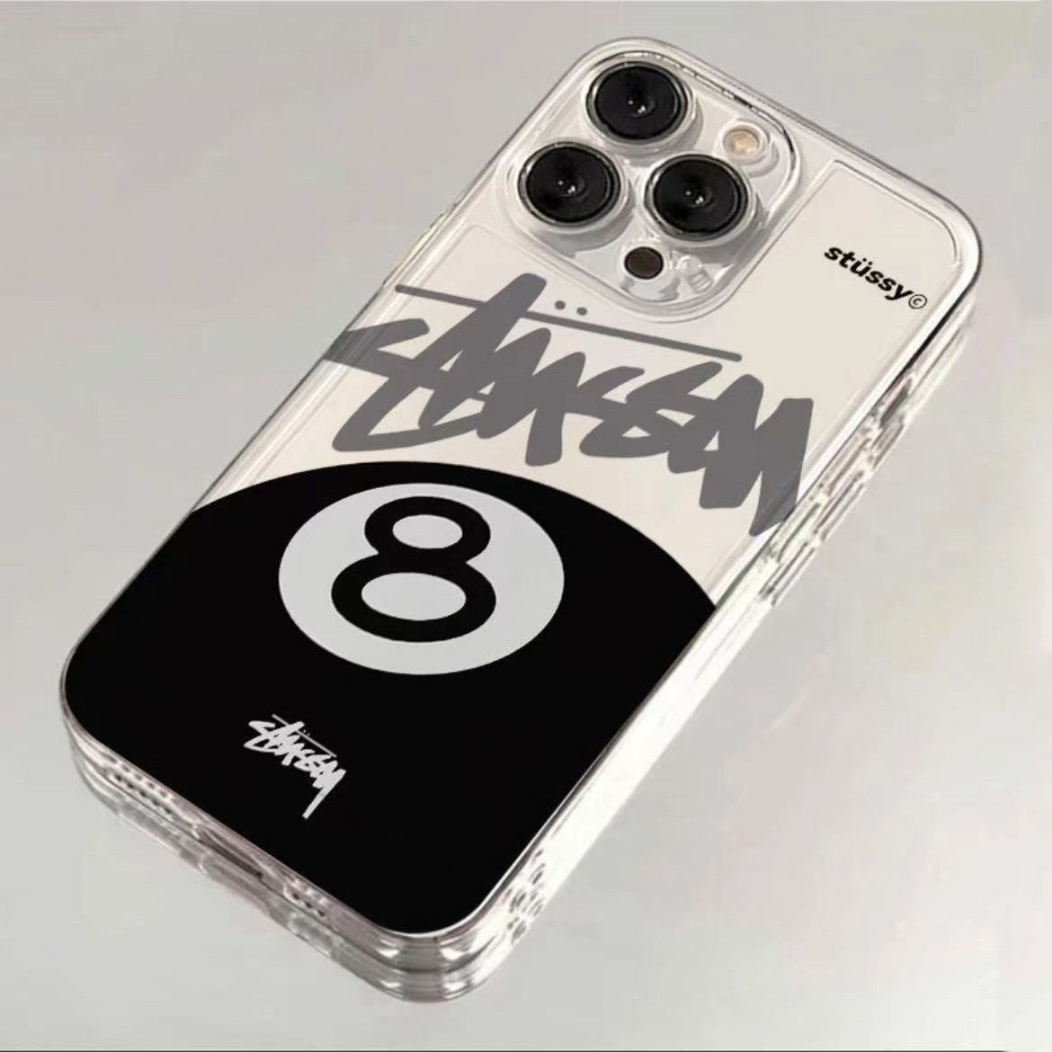 签名台球黑八适用苹果13proma手机壳潮牌iPhone15全包14个性xr透明12防摔华为mate60荣耀vivo小米
