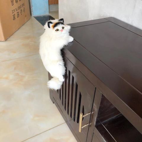 可爱猫挂摆礼品仿真猫桌子猫摆件