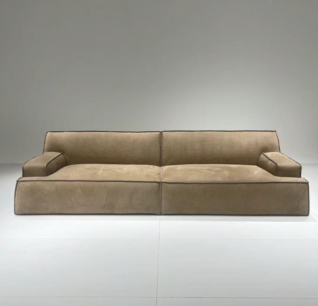 意式极简baxter大马士革直排磨砂布艺沙发现代简约小户型客厅家具