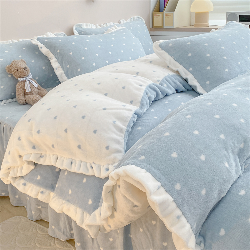 韩版公主风花边床裙款牛