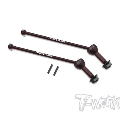 T-Work's钢制前CVD传动轴 AE RC10 4WD M4螺纹 6543 RC遥控车模型