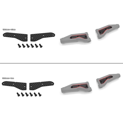 T-Work's 碳纤维前上摇臂补强板 AE RC8B4 TO-246-B4-UF1 81533