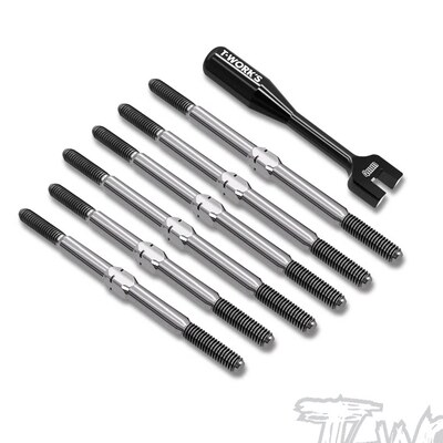 T-Work's 钛合金连杆拉杆套装 AE RC10 SC7 TB-RC10SC7模型车配件