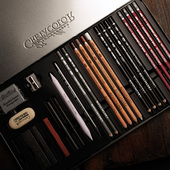 奥地利卡塔Cretacolor进口石墨铅笔素描套装 26件初学者美术生绘画