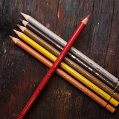 德国进口辉柏嘉油性彩铅Polychromos绿铁盒艺术家彩色铅笔单支