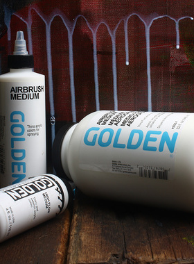 进口GOLDEN高登喷枪媒介3535丙烯颜料稀释剂液体透明增量剂3537